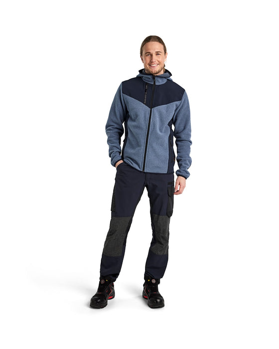 KNITTED JACKET WITH SOFTSHELL