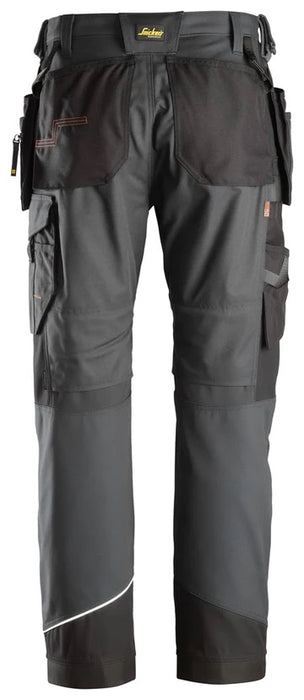 6214 SNICKERS RUFFWORK CANVAS WORK TROUSERS WITH HOLSTER POCKETS STEEL GREY