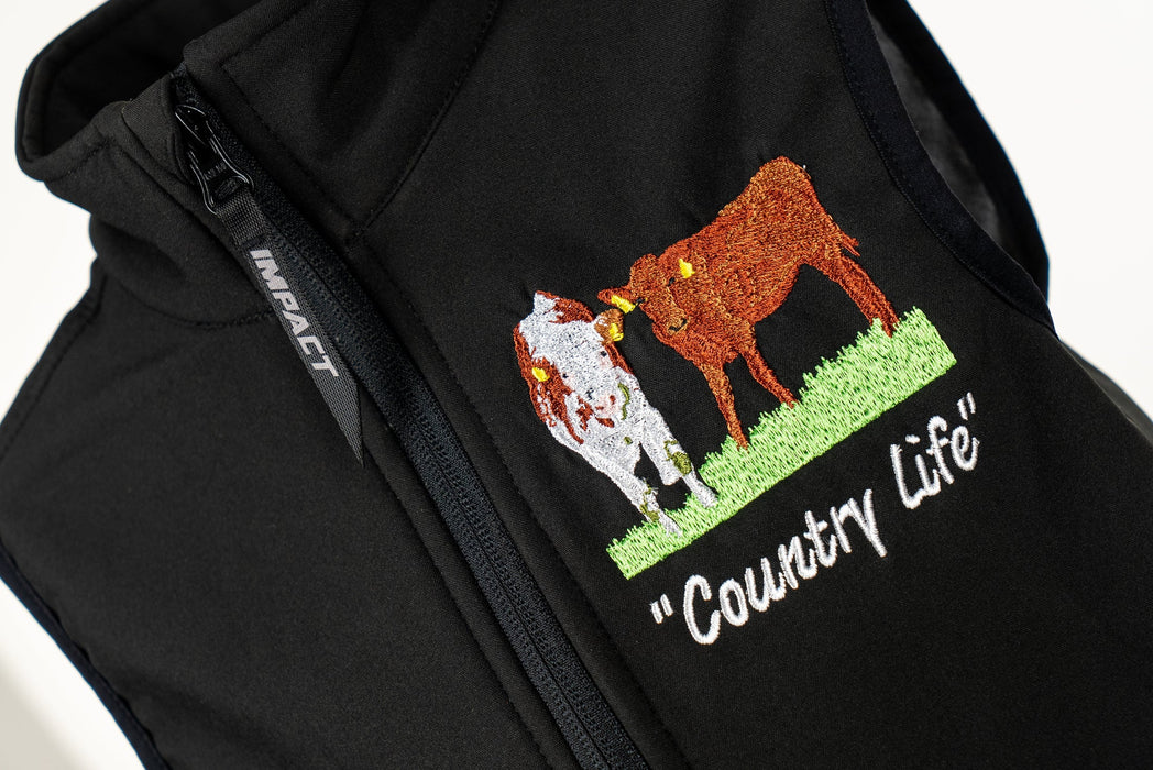Childrens Softshell Gilet - Country Life - Black
