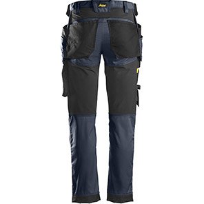 SNICKERS ALLROUNDWORK STRETCH TROUSERS WITH HOLSTER POCKETS Navy/Black