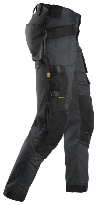 SNICKERS ALLROUNDWORK STRETCH TROUSERS WITH HOLSTER POCKETS Grey Black