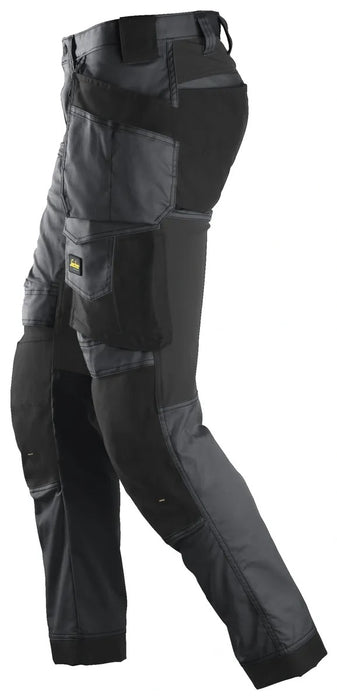 SNICKERS ALLROUNDWORK STRETCH TROUSERS WITH HOLSTER POCKETS Grey Black