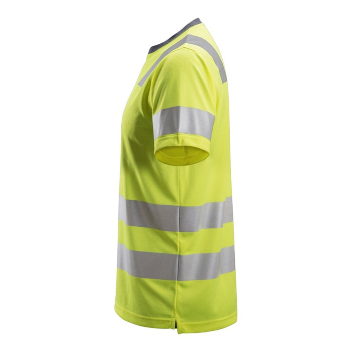 SNICKERS 2530 High Vis T Shirt Class 2 Hi Vis Yellow 6600